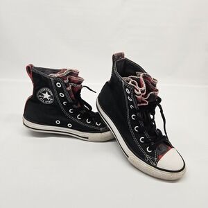 Converse Allstar Chuck Taylor Black/Red Size 1.5 Hi Tops